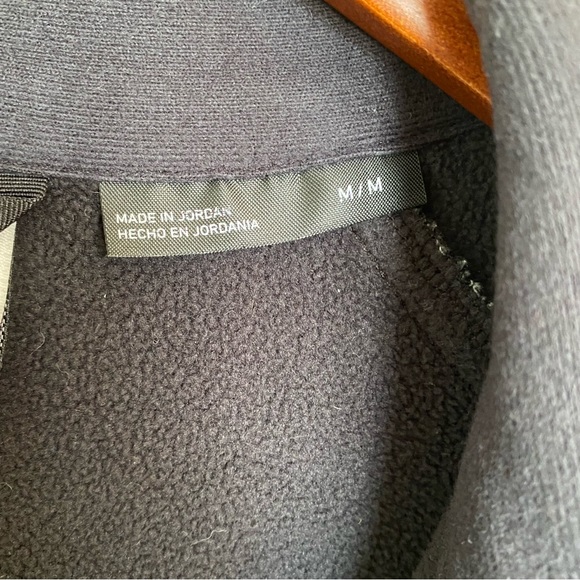 Spyder Sweater Mens Size Medium Pullover Half Zip Mock Neck Fleece Gray Black - Picture 8 of 10